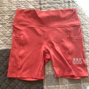 Tres Pinas Women's Coral Athletic Shorts